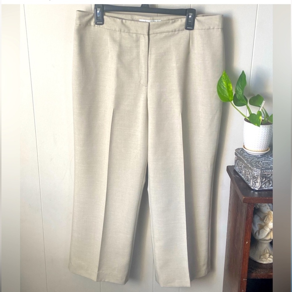 JONES STUDIO silk lined buff lightweight dress pants Sz 12